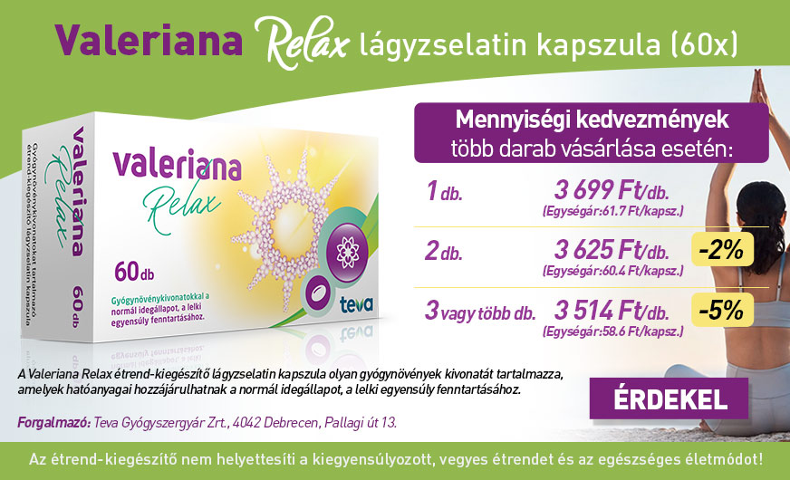 Valeriana Relax lágyzselatin kapszula (60x) 