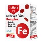 Dr. Herz Szerves Vas komplex + C-vitamin + Szerves Cink + Folát kapszula (60x)